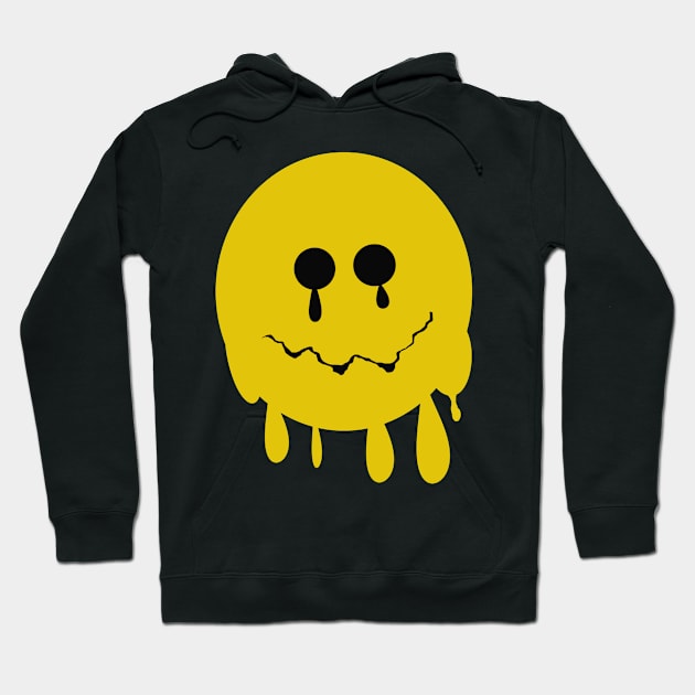 Smiley Face Melt Hoodie by david93950